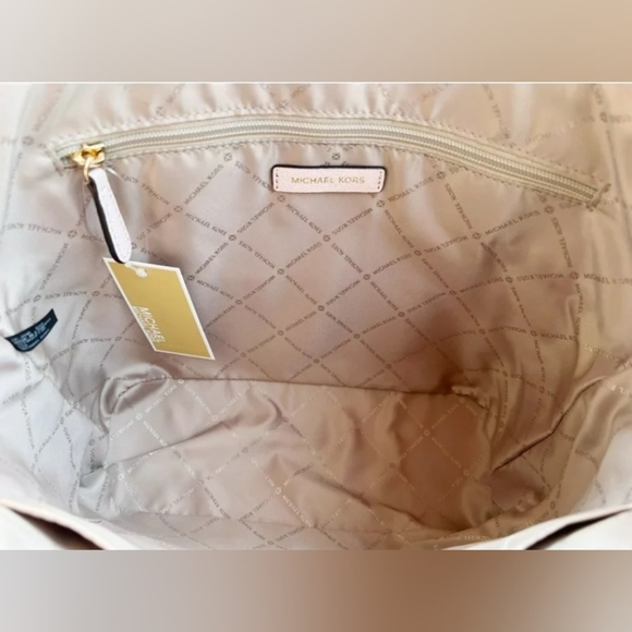 💕 MICHAEL KORS "CHARLOTTE" LARGE LOGO TOP-ZIP TOTE BAG IN POWDER BLUSH - Picture 2 of 2